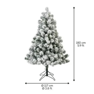 Imperial Pine 180xø117cm groen/wit/met sneeuw kunstkerstboom - Afbeelding 5