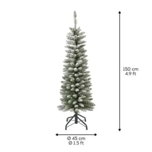 Pencil Pine Snowy smal 150xø45cm wit/sneeuw kunstkerstboom - Afbeelding 5
